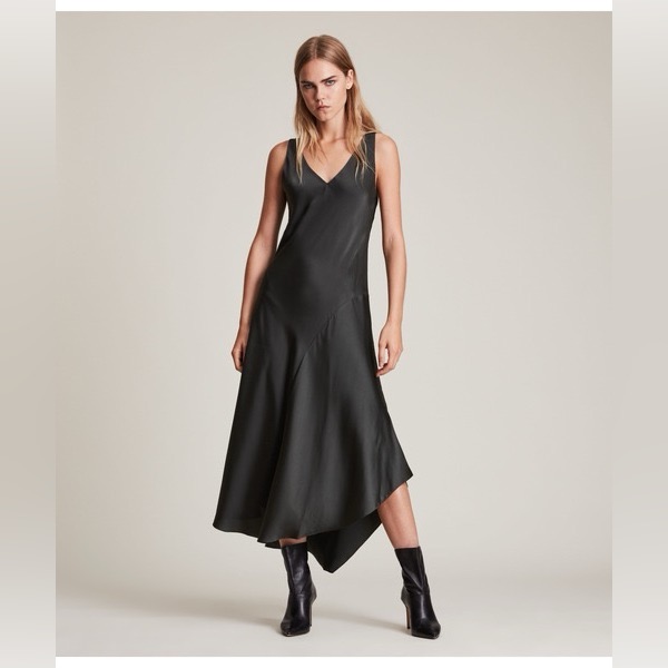 Nwt Allsaints Arta Dress In Green